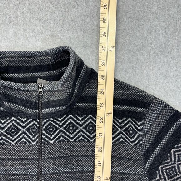Eddie Bauer Women’s Large 1/4 Zip Fleece Pullover Long Sleeve Aztec Pattern AOP - Picture 9 of 10